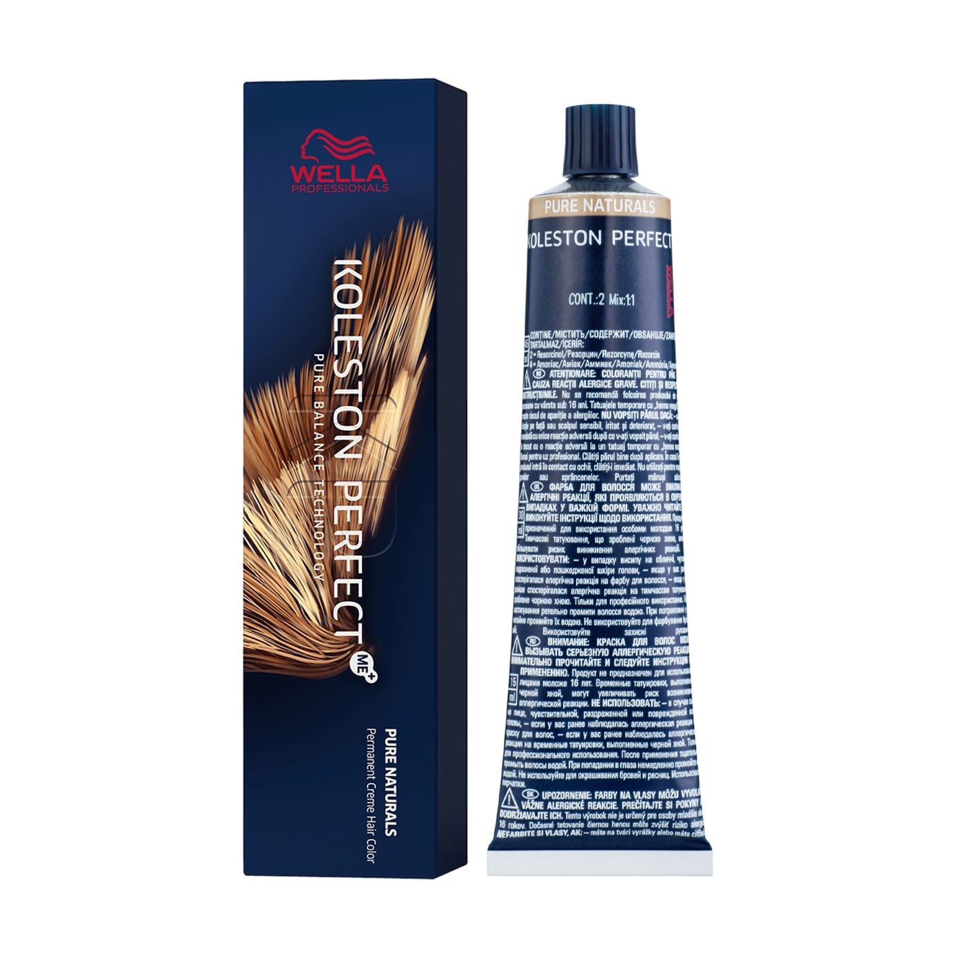 Стійка крем-фарба для волосся Wella Professionals Koleston Perfect Me+ Pure Naturals 7/0, 60 мл